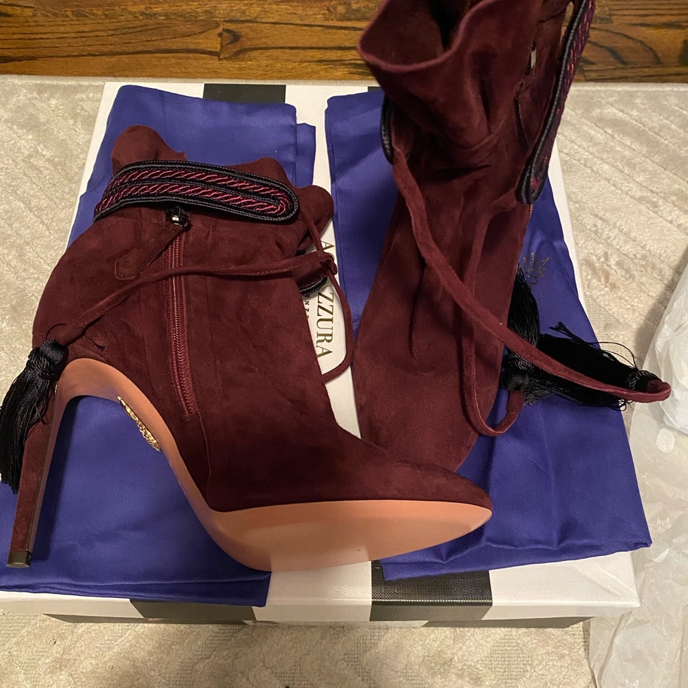 NWT Aqua Azzura Birgandy Shanty Bootie